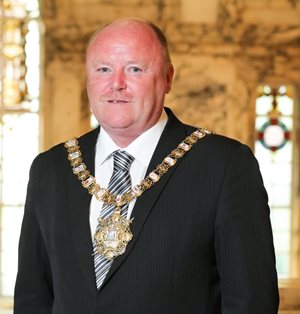 Image of the Lord Mayor of Belfast, Frank McCoubrey