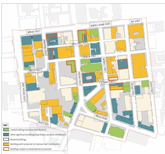 Map of building quality in Belfast's Linen Quarter