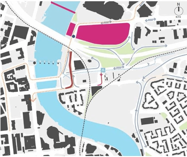 Map shows proposed development at Odyssey Quays in East Bank, Belfast