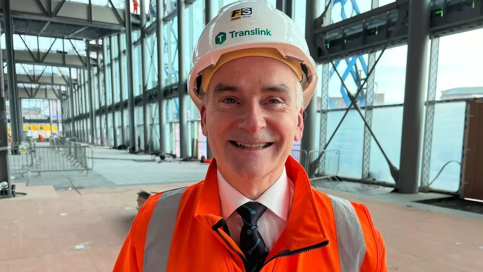 Translink's Chris Conway in the new Grand Central Station.